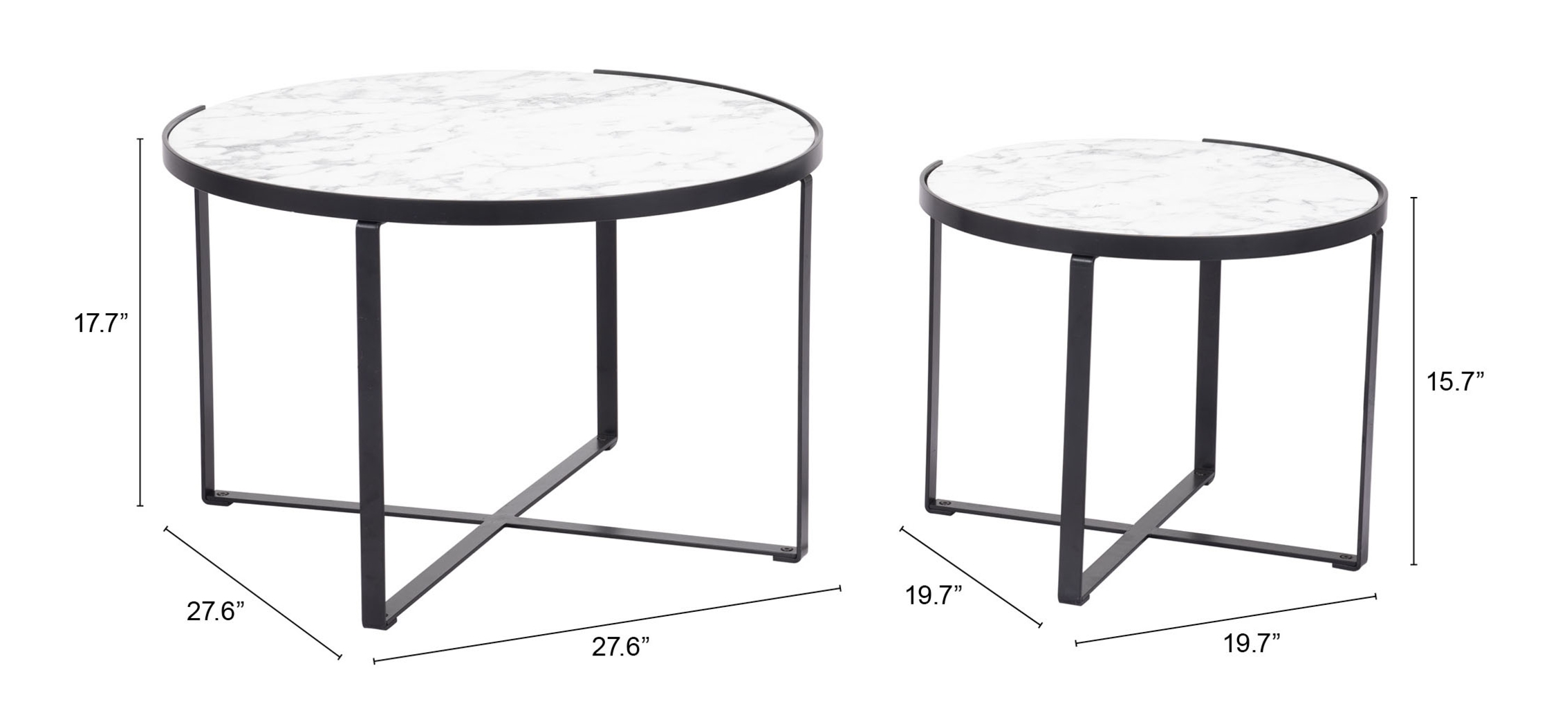 Fireweed White Cocktail Table, Set of 2 - Thumbnail - Image 11