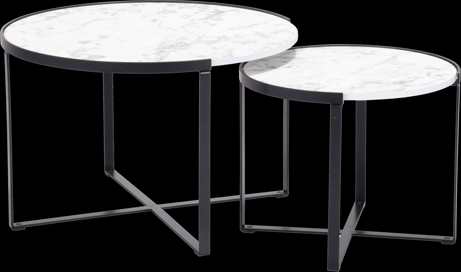 Fireweed White Cocktail Table, Set of 2 - Thumbnail - Image 1