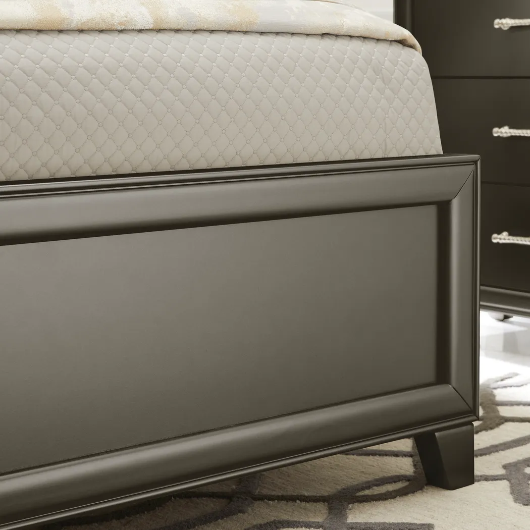 First Avenue Charcoal 5 Pc King Upholstered Bedroom - Thumbnail - Image 4