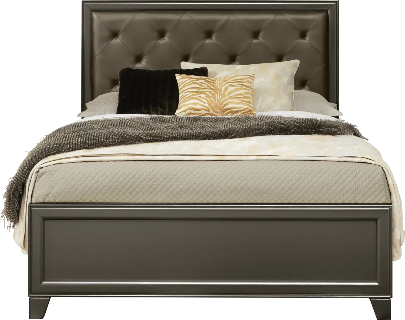 First Avenue Charcoal 5 Pc King Upholstered Bedroom - Thumbnail - Image 2