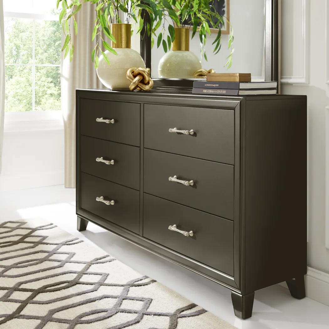 First Avenue Charcoal 5 Pc King Upholstered Bedroom - Thumbnail - Image 9