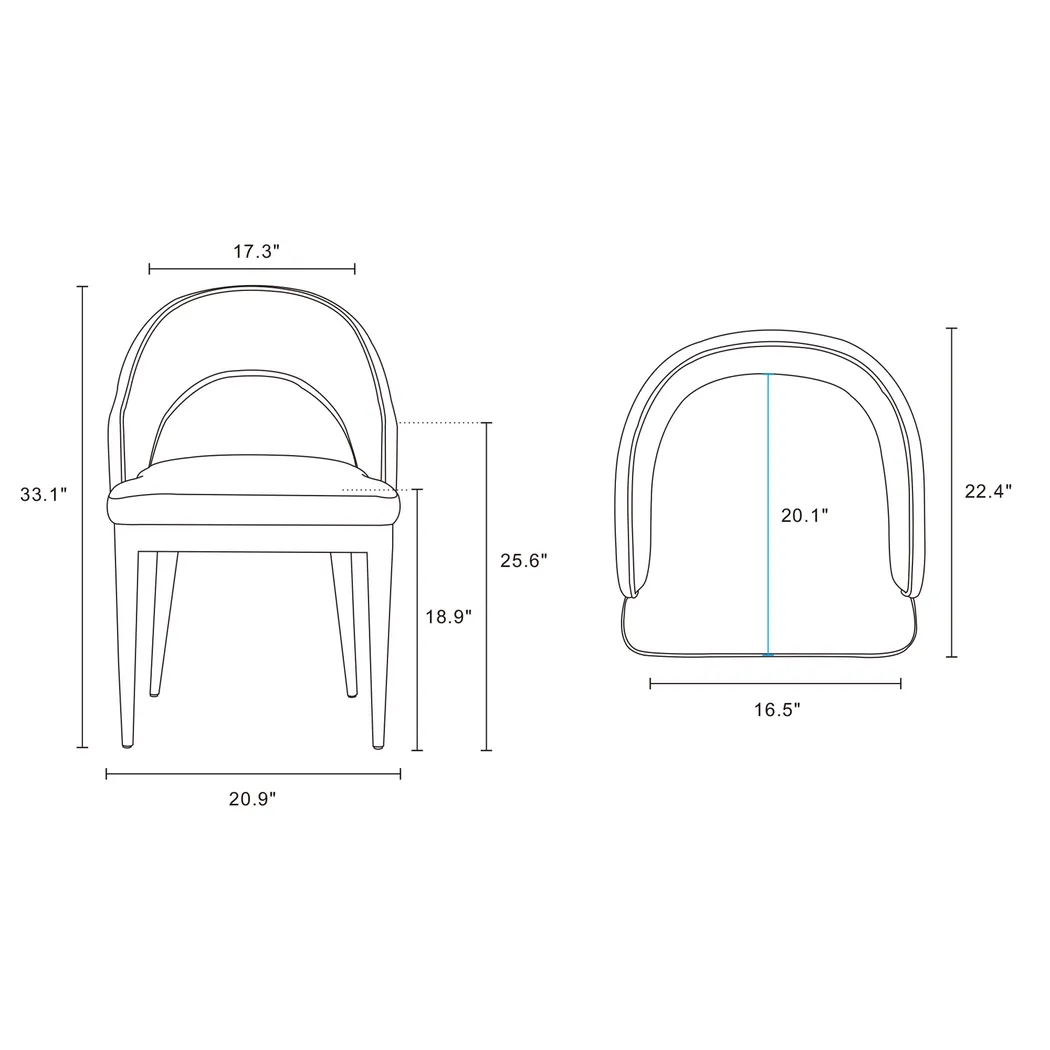 Fischbeck Black and Blue 5 Pc Dining Table Set - Thumbnail - Image 3