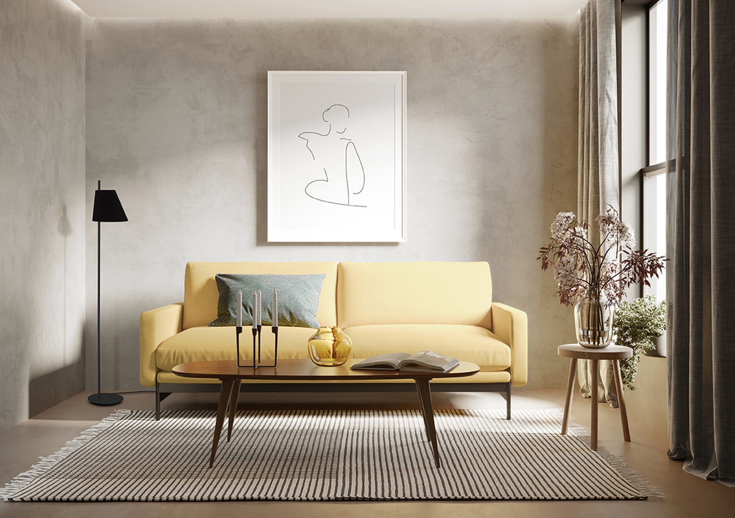 Fischer Drive Black Floor Lamp - Thumbnail - Image 2