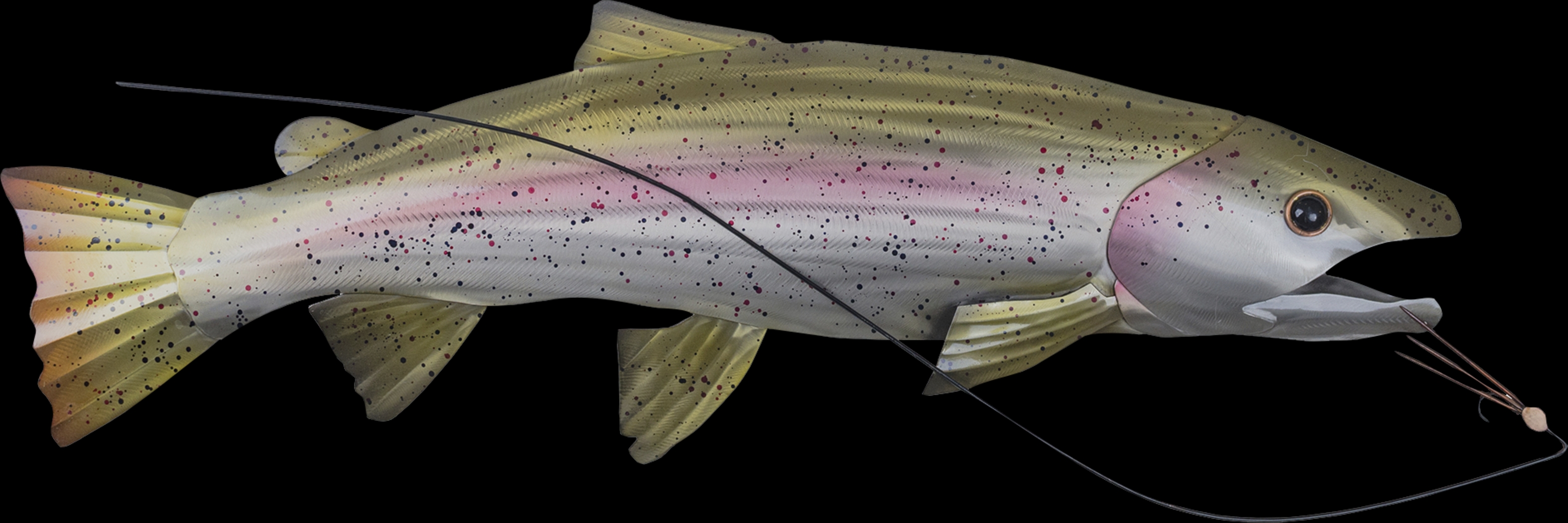 Fishing For Trout Green Wall Art - Thumbnail - Image 1