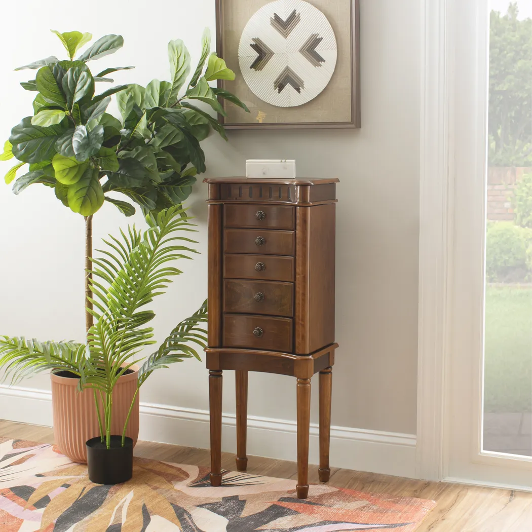 Fitchway Brown Jewelry Armoire - Thumbnail - Image 2