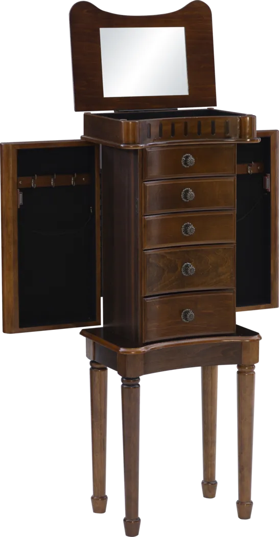 Fitchway Brown Jewelry Armoire - Thumbnail - Image 12