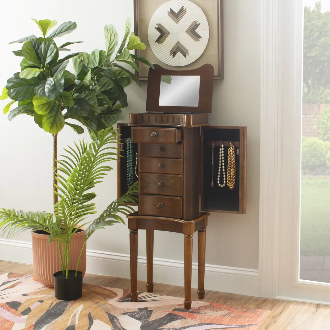 Fitchway Brown Jewelry Armoire - Thumbnail - Image 3