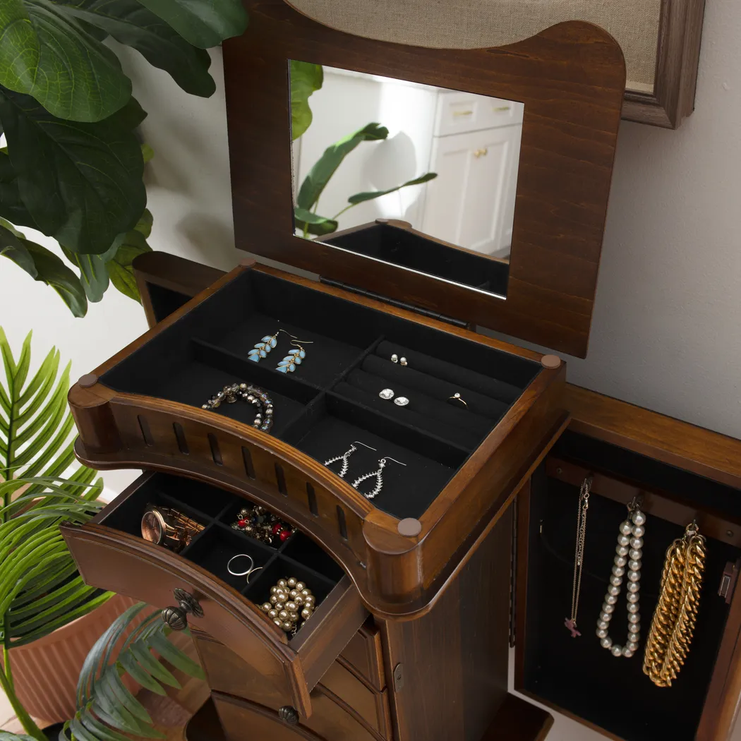 Fitchway Brown Jewelry Armoire - Thumbnail - Image 4