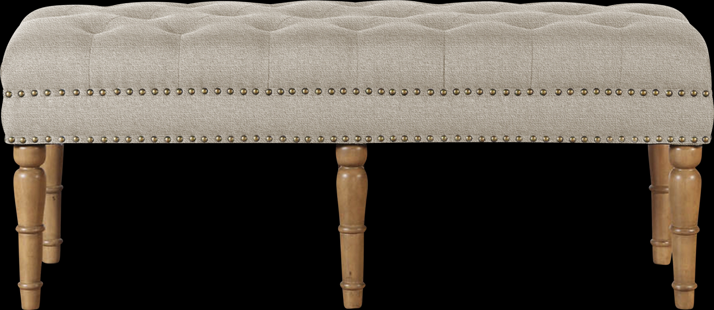 Fittonia Beige Upholstered Bench - Thumbnail - Image 2