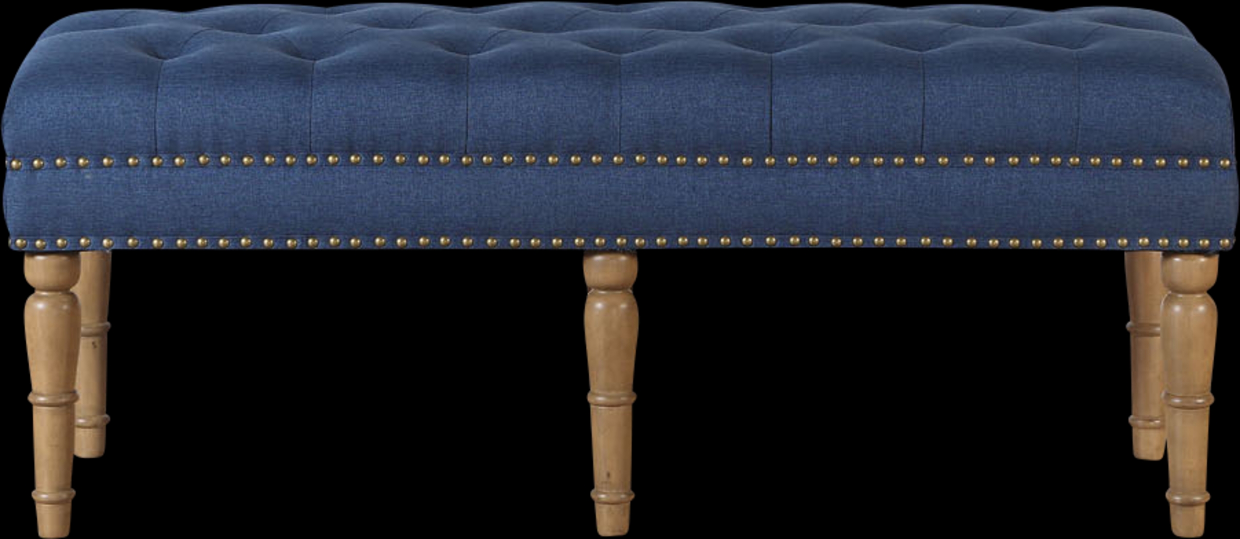 Fittonia Blue Upholstered Bench - Thumbnail - Image 4