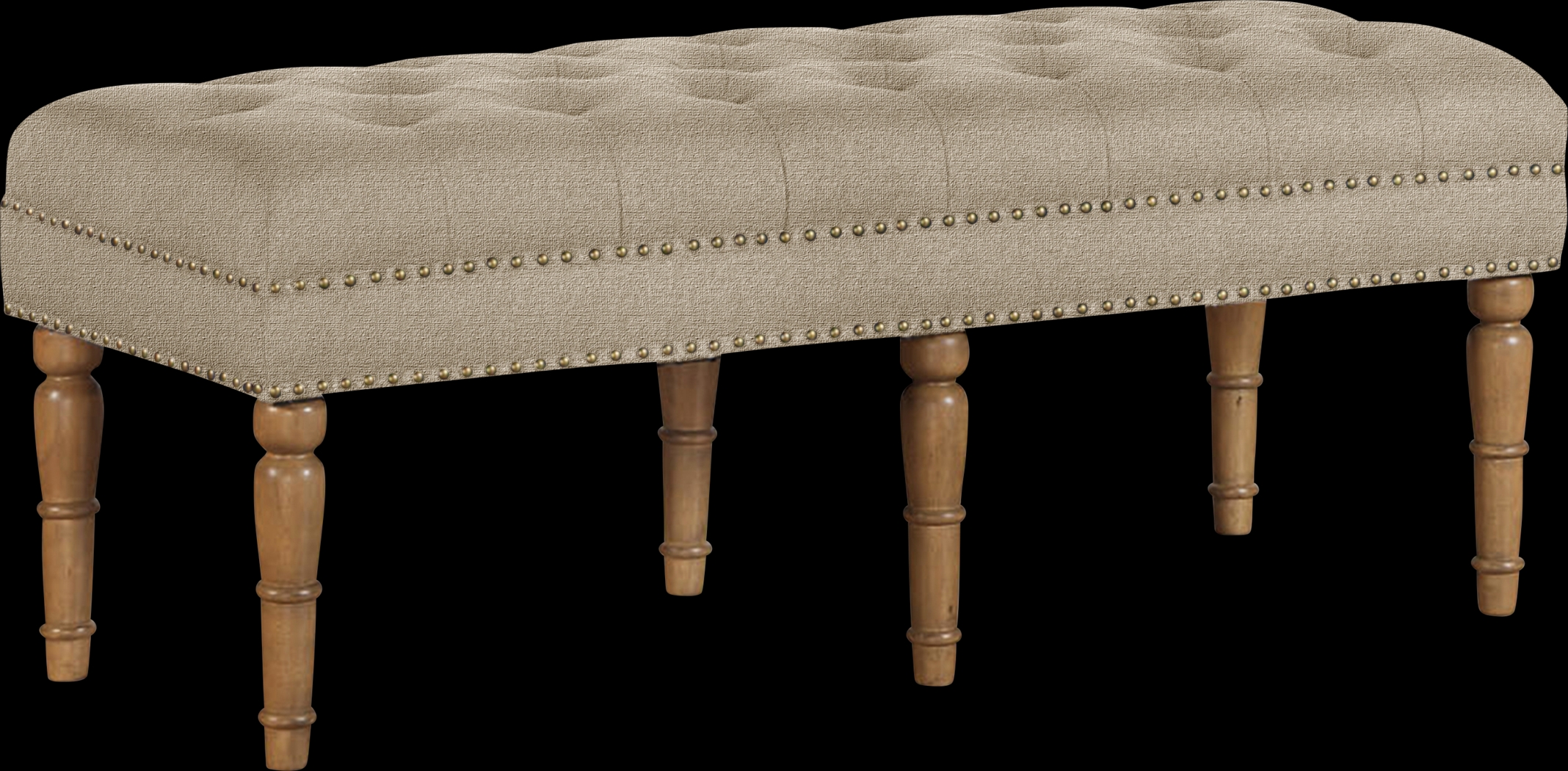 Fittonia Brown Upholstered Bench - Thumbnail - Image 1