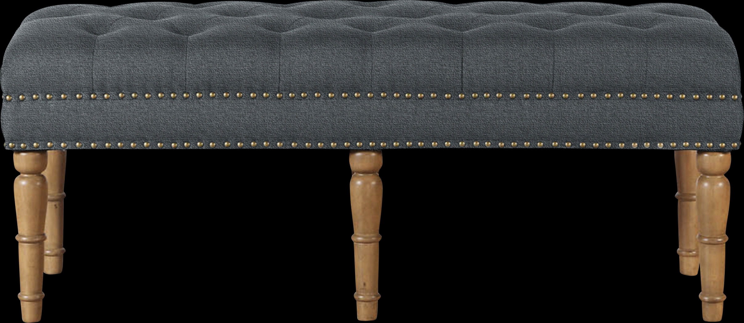 Fittonia Gray Upholstered Bench - Thumbnail - Image 3