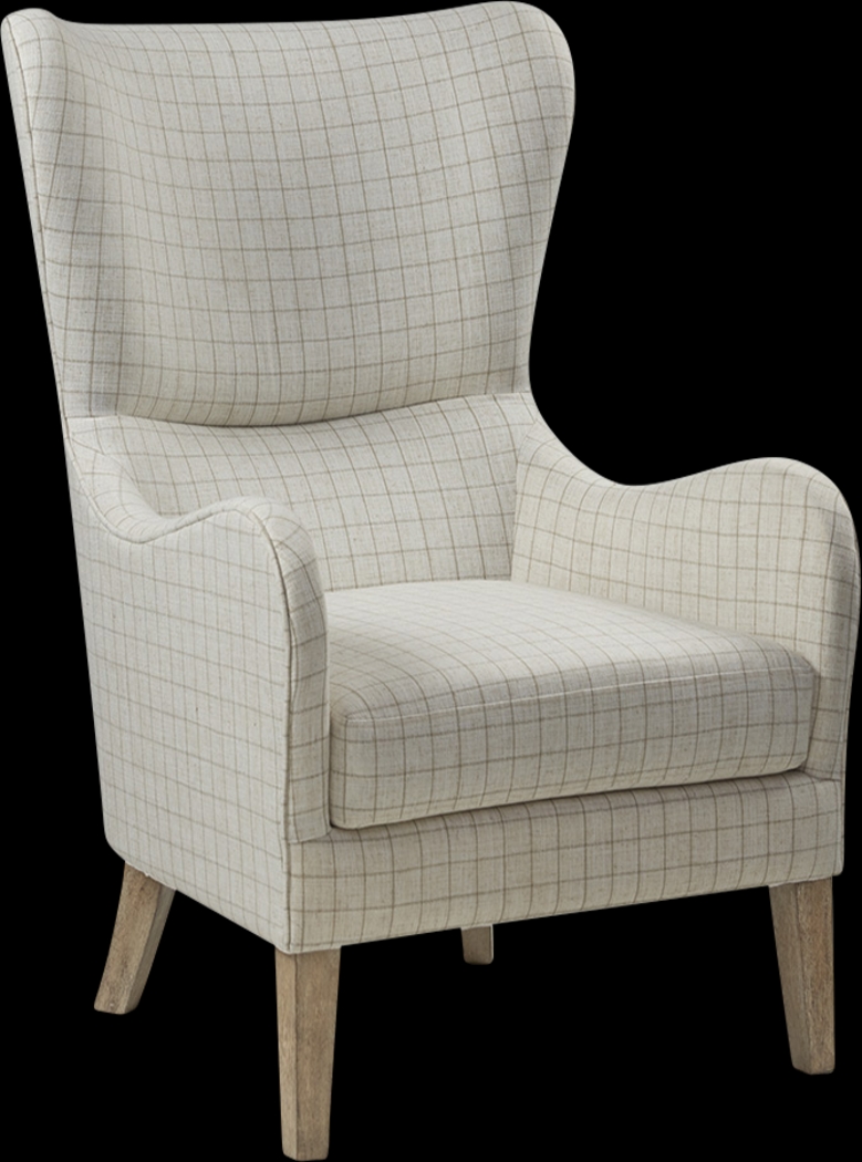 Fitzhenry Beige Accent Chair - Thumbnail - Image 1