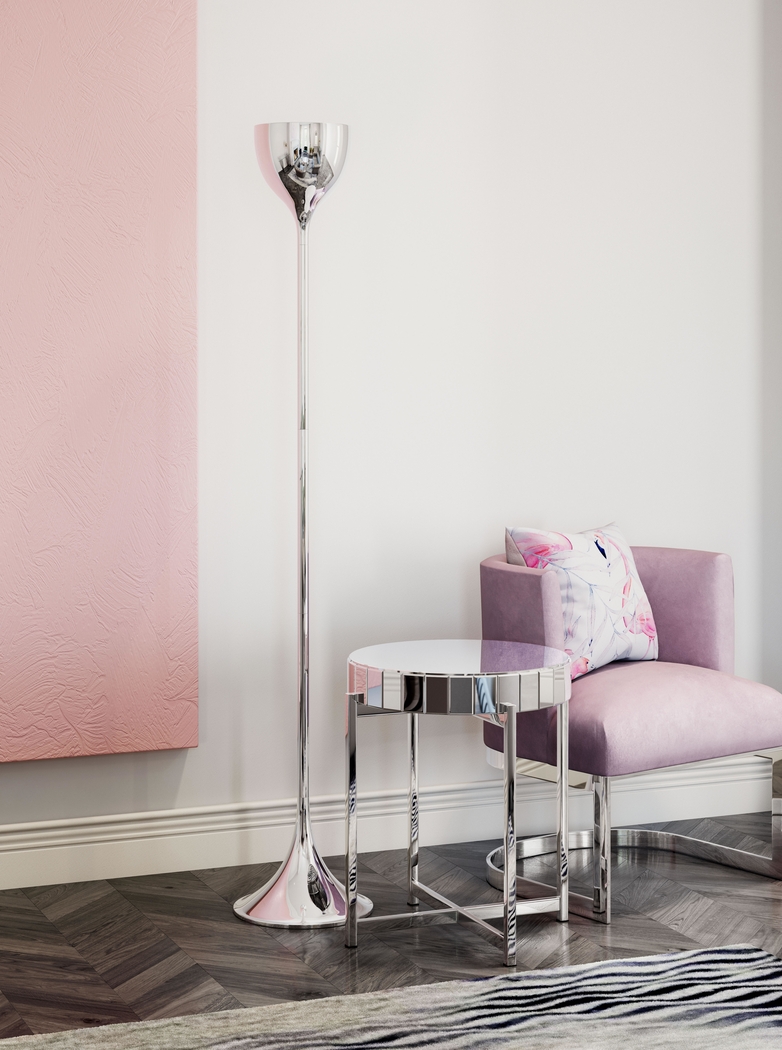 Flamingo Wave Chrome Floor Lamp - Thumbnail - Image 2