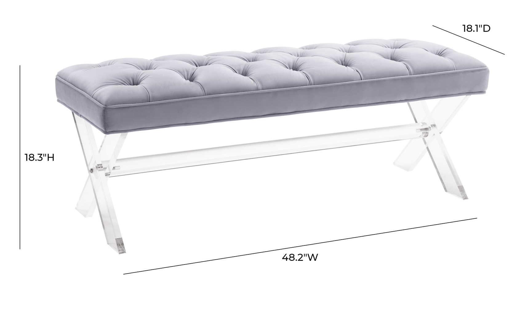 Flarita Gray Bench - Thumbnail - Image 6