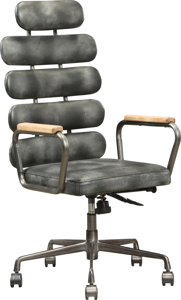 Flatburn Black Swivel Desk Chair - Thumbnail - Image 1