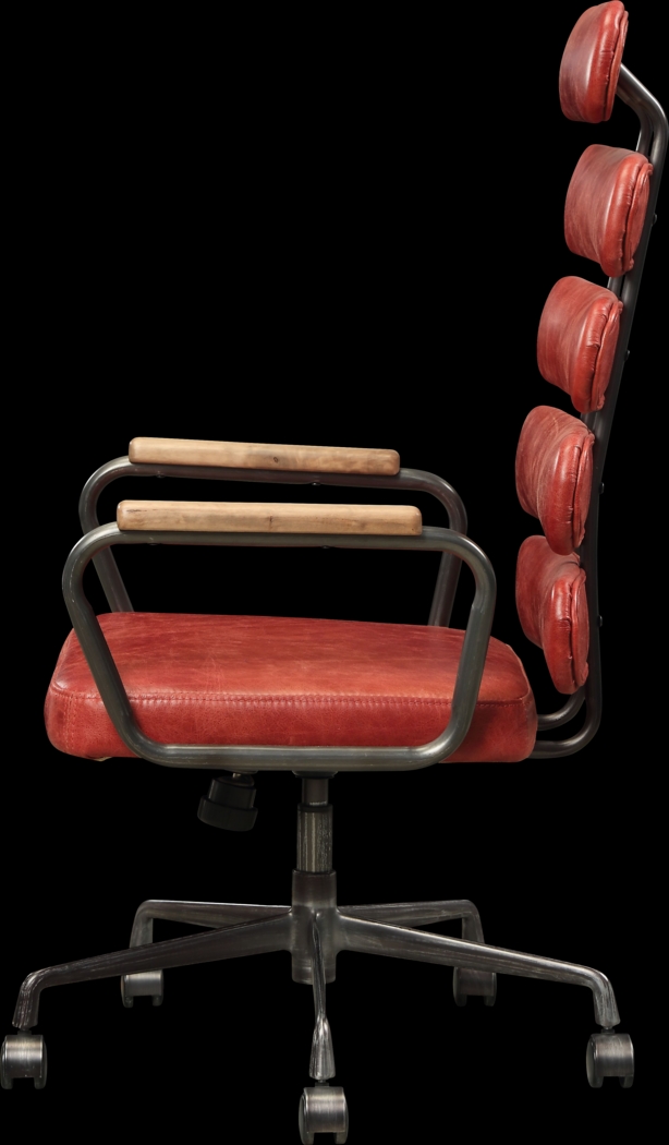 Flatburn Red Swivel Desk Chair - Thumbnail - Image 3