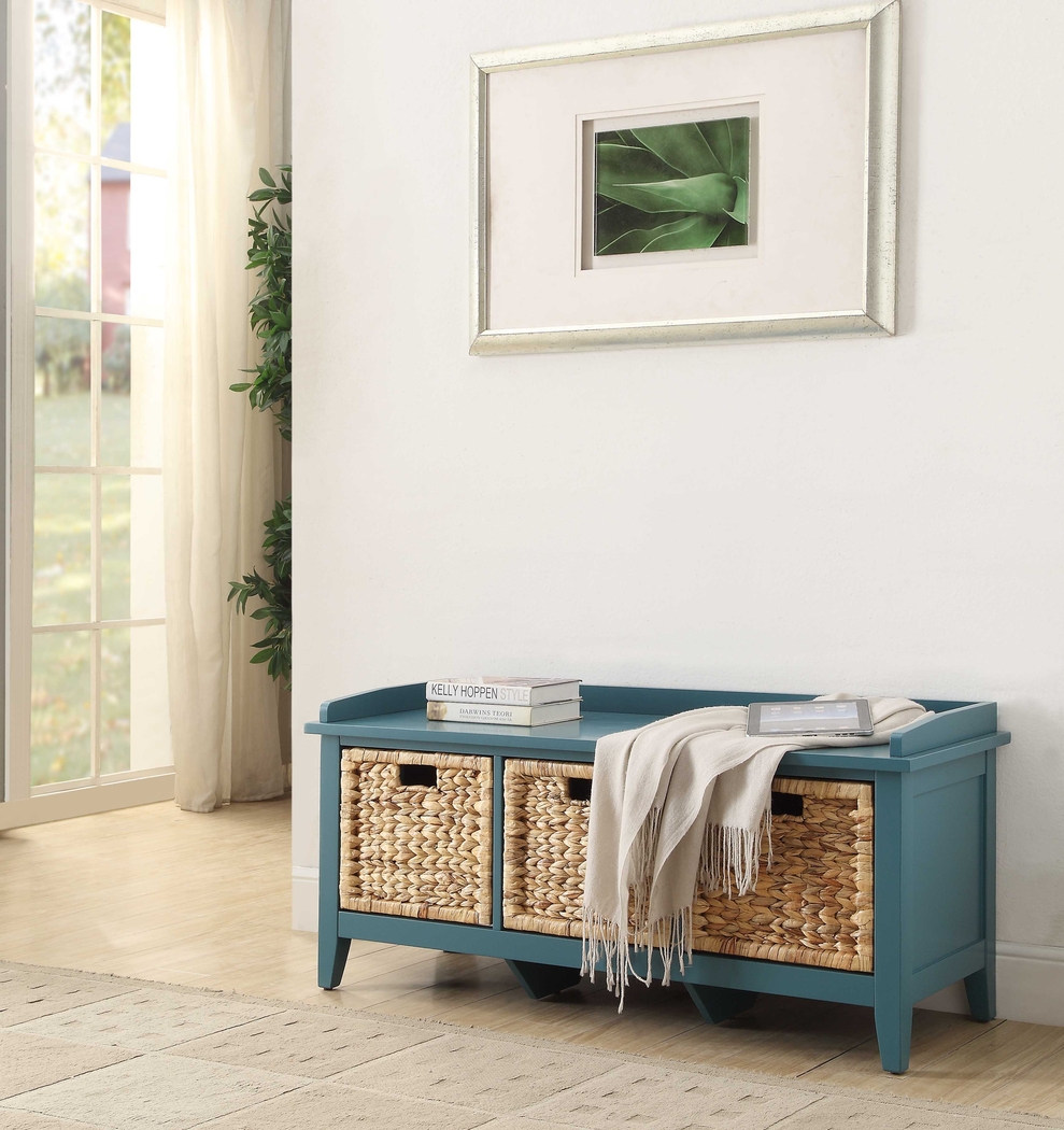 Flavius Blue Storage Bench - Thumbnail - Image 3