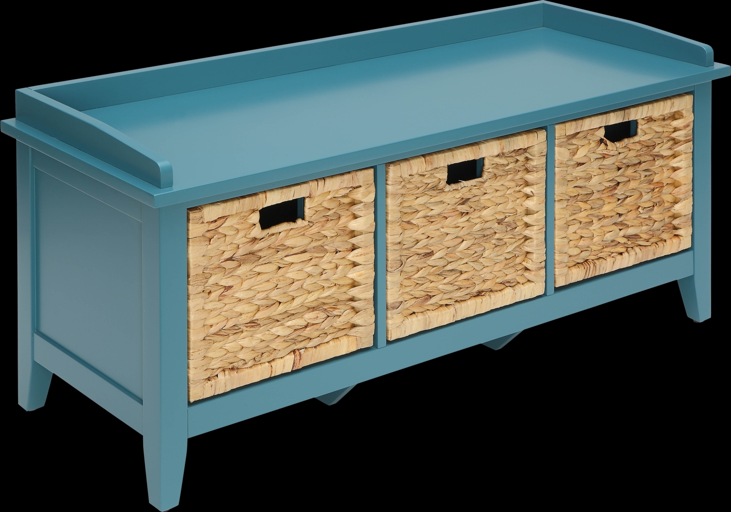 Flavius Blue Storage Bench - Thumbnail - Image 1
