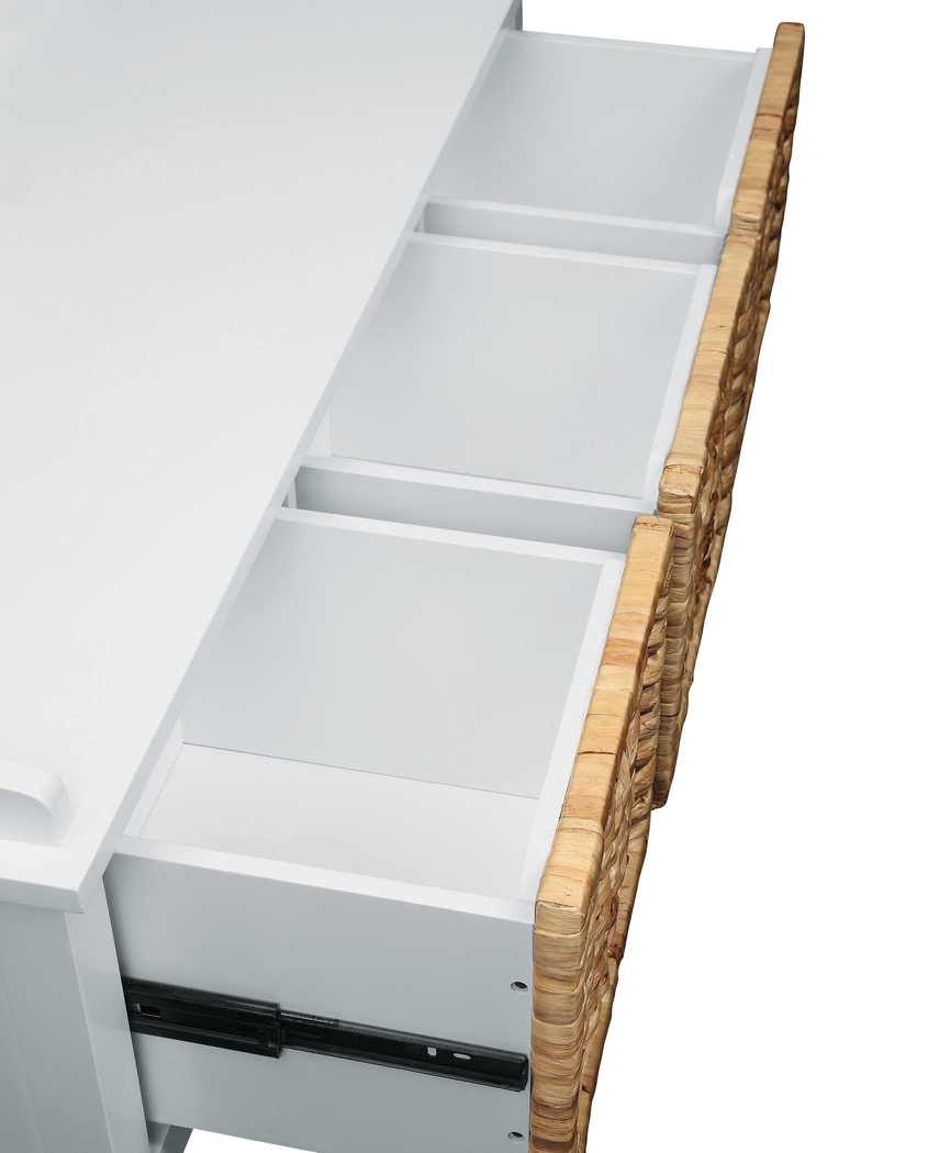 Flavius White Storage Bench - Thumbnail - Image 2