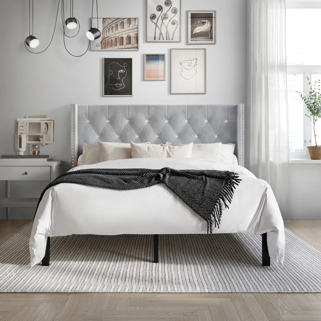 Flaxavenue Gray Twin Bed - Thumbnail - Image 2