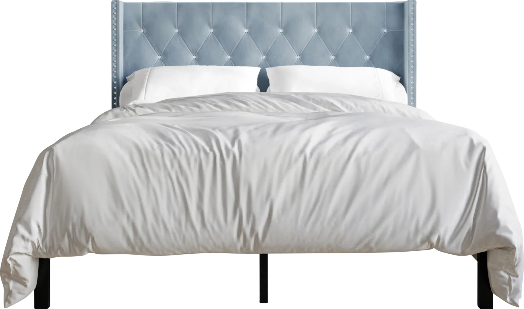 Flaxavenue Light Blue Twin Bed - Thumbnail - Image 4