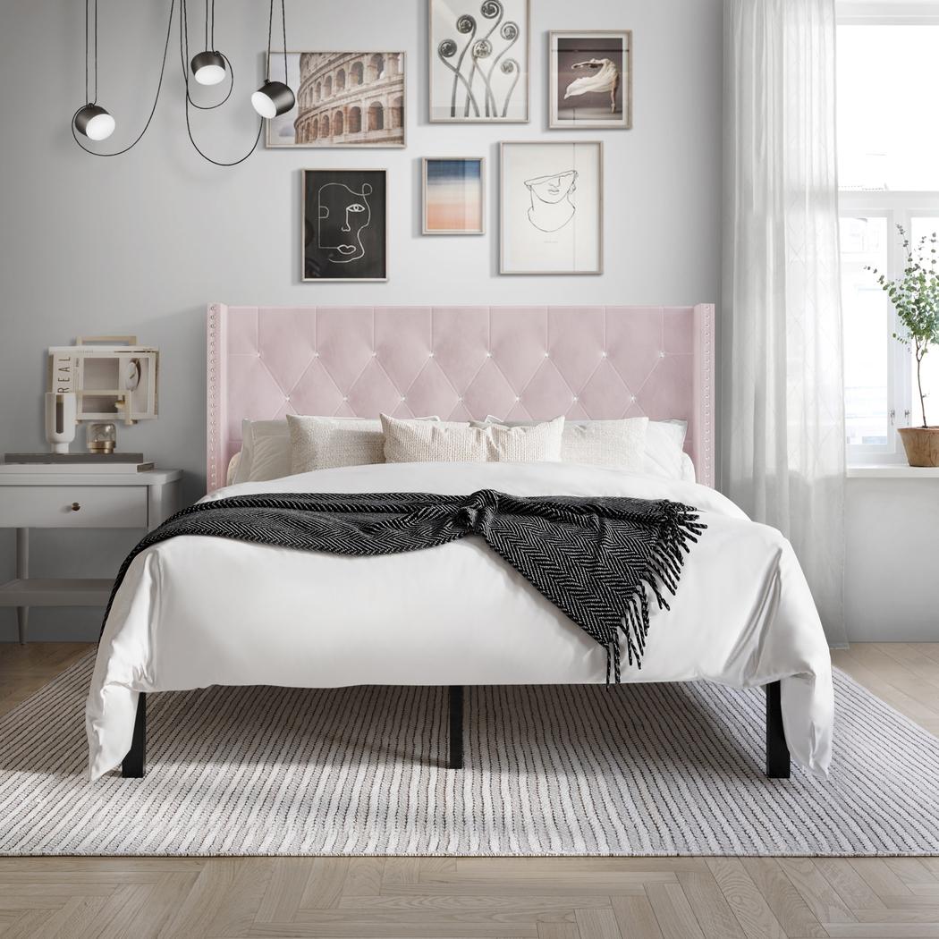 Flaxavenue Light Pink Full Bed - Thumbnail - Image 2