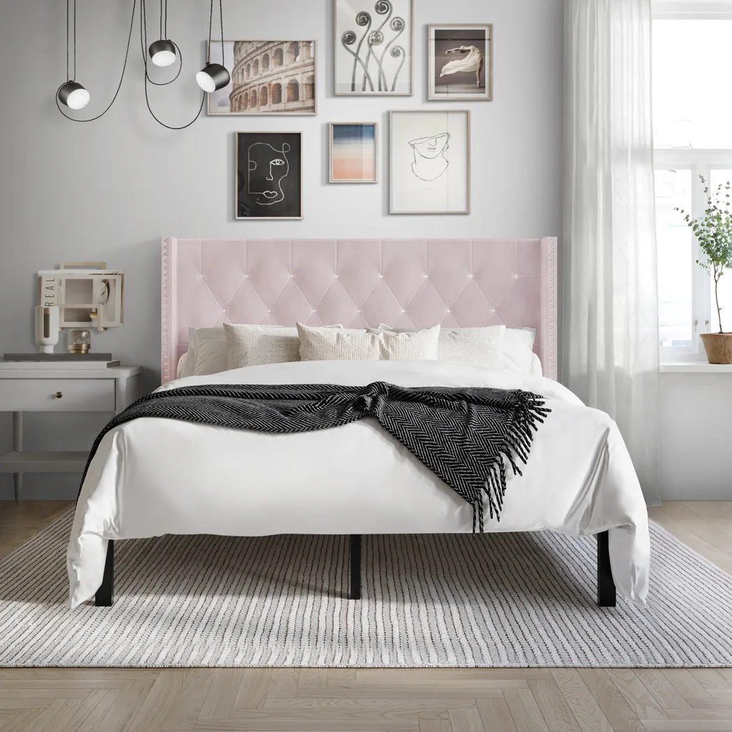 Flaxavenue Light Pink Twin Bed - Thumbnail - Image 2