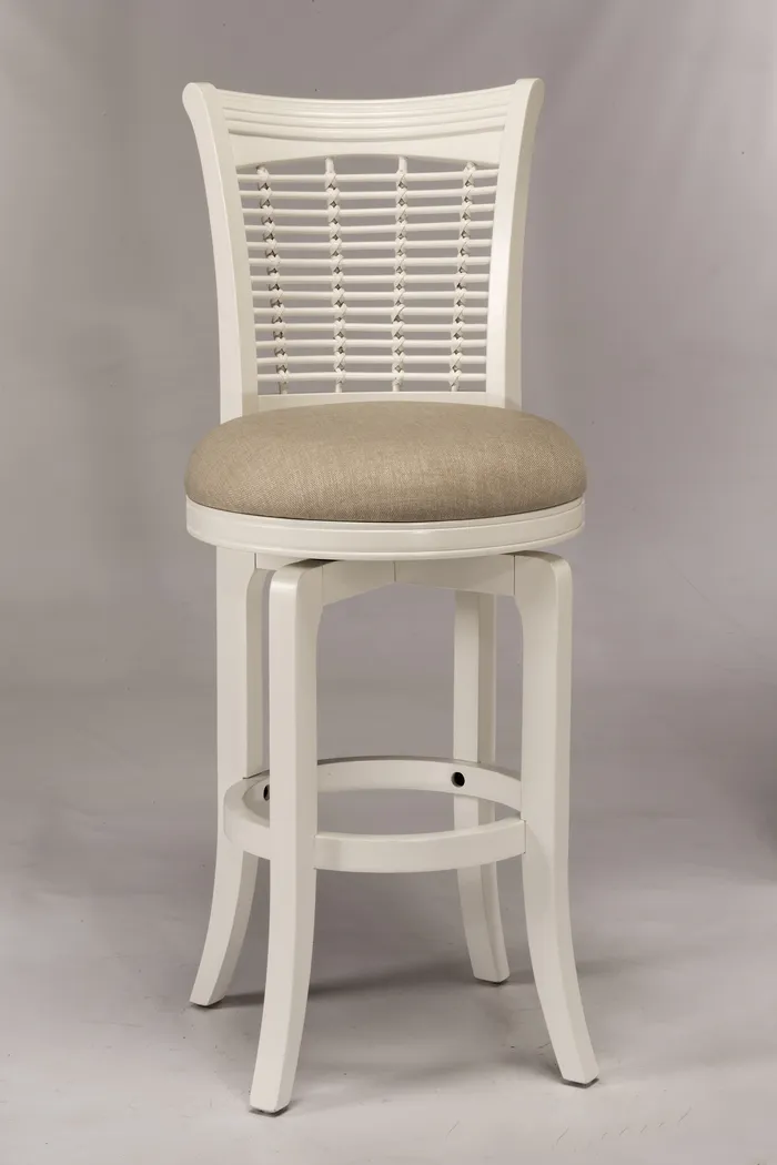 Flaxfield White Swivel Barstool - Thumbnail - Image 2