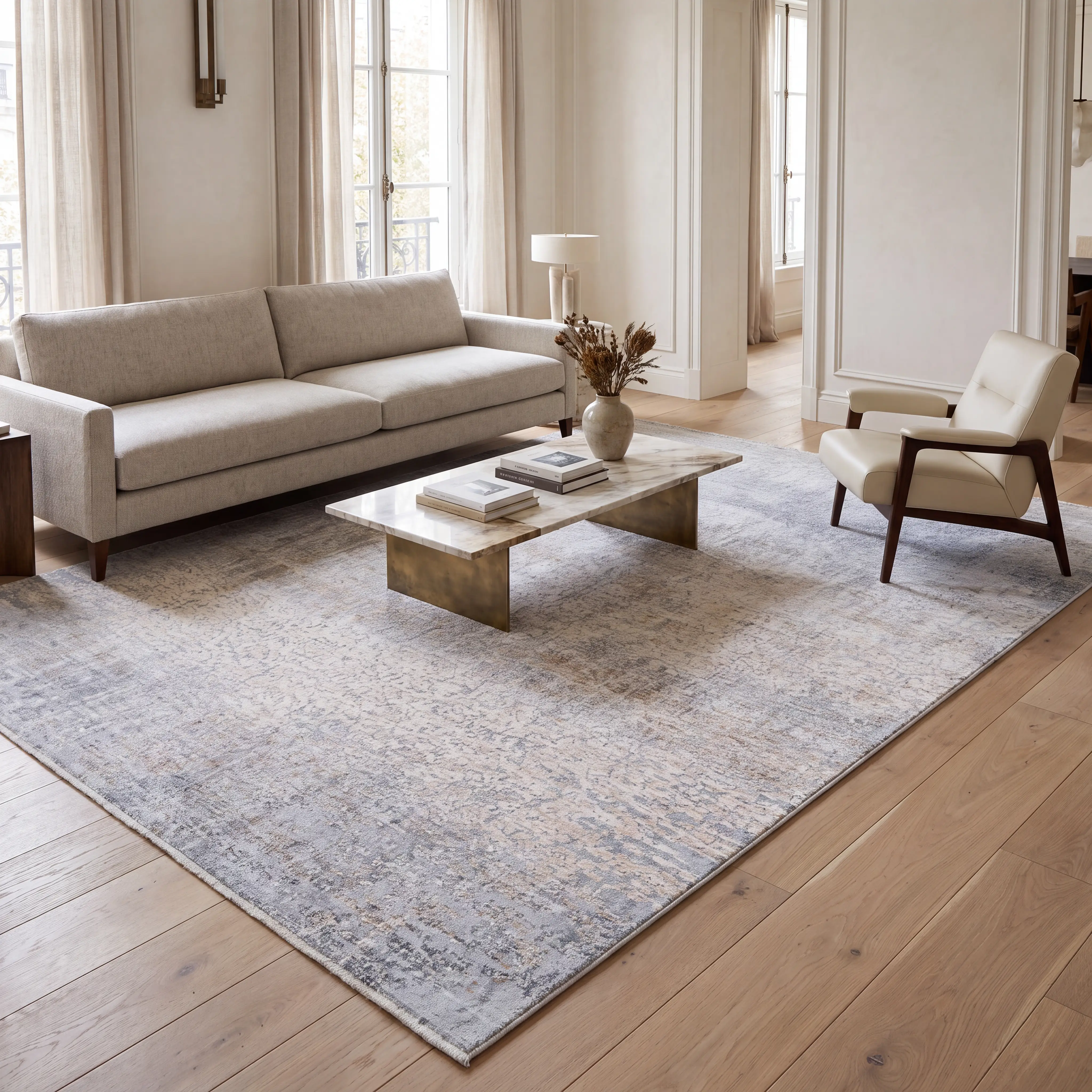 Flaxstem Gray 5'3 x 7'6 Rug - Thumbnail - Image 2