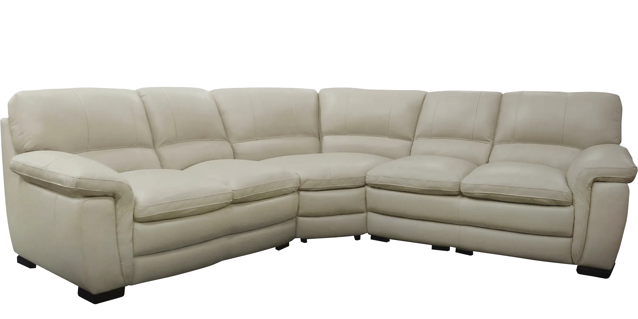 Fletcher Park Stone 3 Pc Leather Sectional - Thumbnail - Image 2