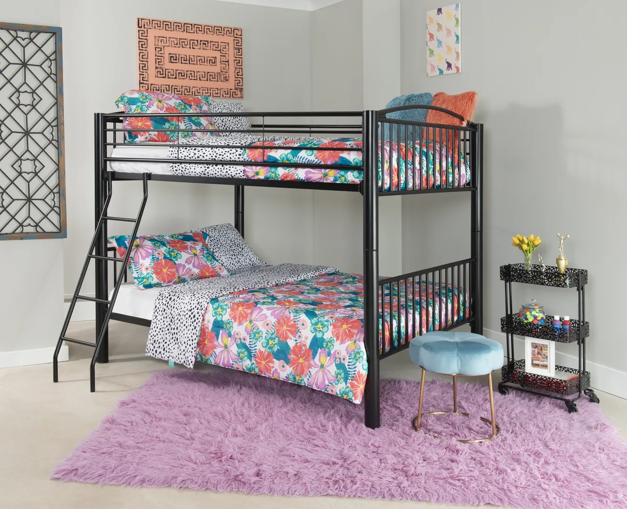 Fletcher Place Black Full/Full Bunk Bed - Thumbnail - Image 1