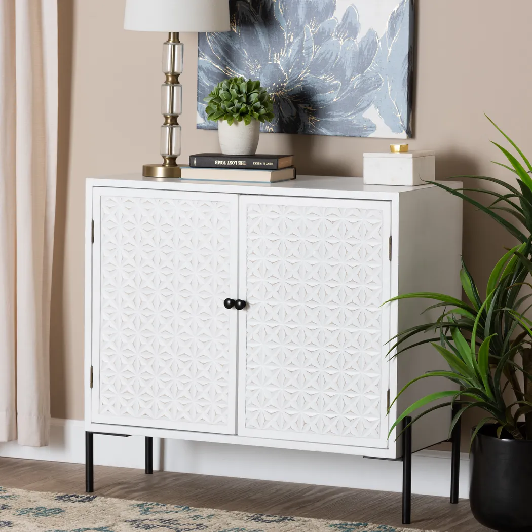 Fleurie White Accent Cabinet - Thumbnail - Image 2