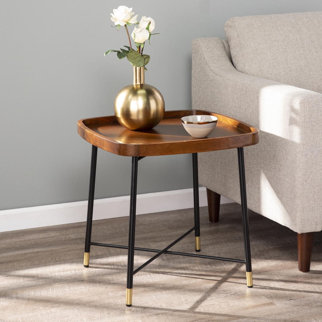 Flicker Court Walnut End Table - Thumbnail - Image 4