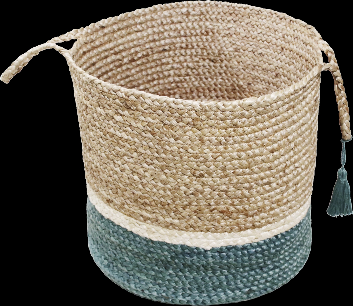 Flinar Tan/Teal 17 in. Basket - Thumbnail - Image 4