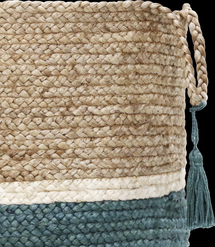 Flinar Tan/Teal 17 in. Basket - Thumbnail - Image 6