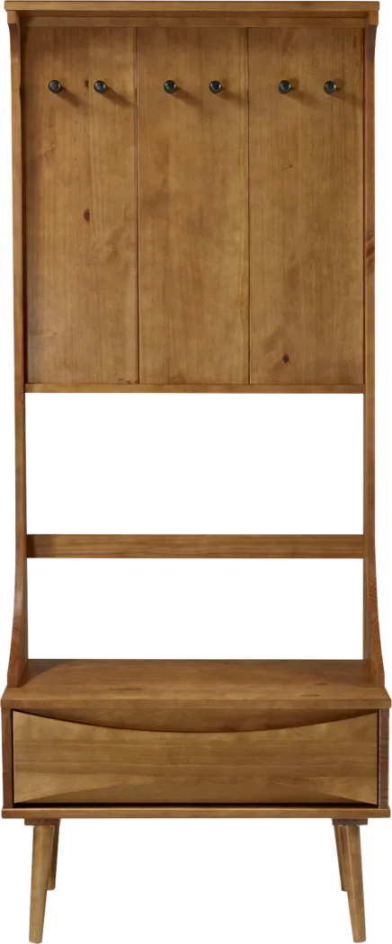 Flinnwood Brown Hall Tree - Thumbnail - Image 2