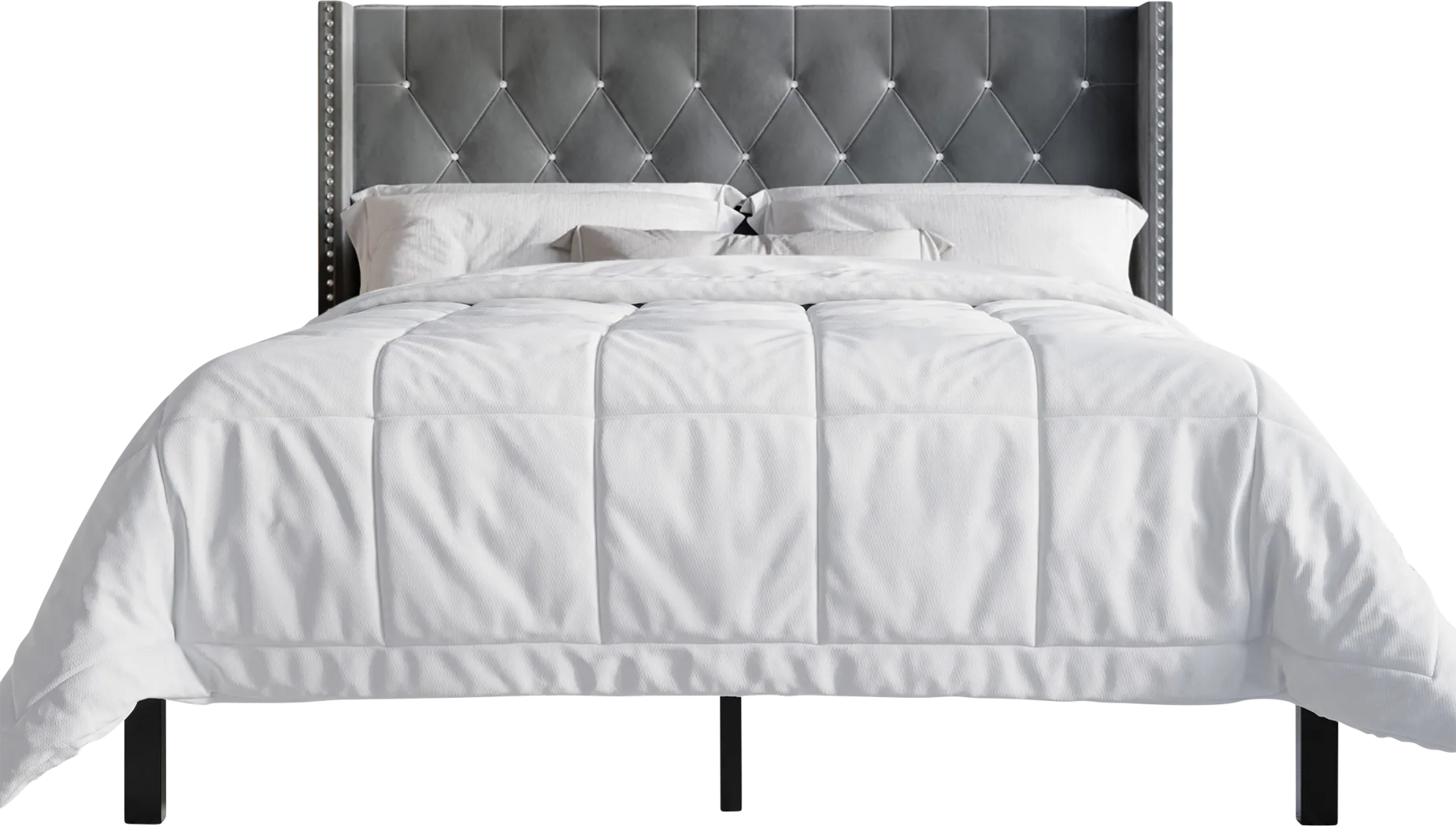 Flintrow Gray Full Bed with 2 Nightstands - Thumbnail - Image 3
