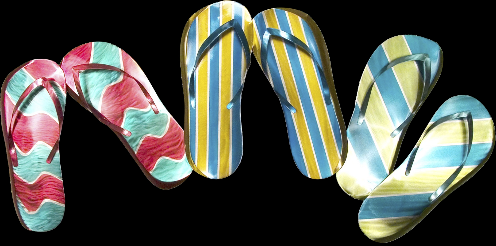 Flip Flop Multi-Color Outdoor Wall Art - Thumbnail - Image 1