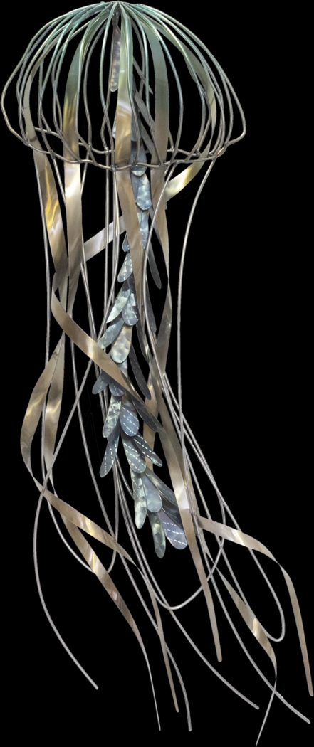 Floating Jellyfish Bronze Outdoor Wall Art - Thumbnail - Image 1