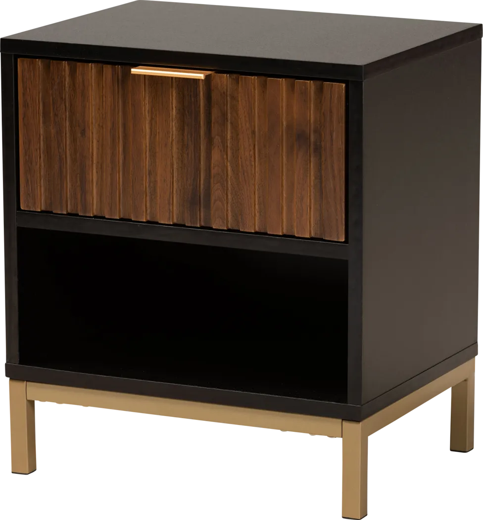 Floosmoor Black Nightstand - Thumbnail - Image 1