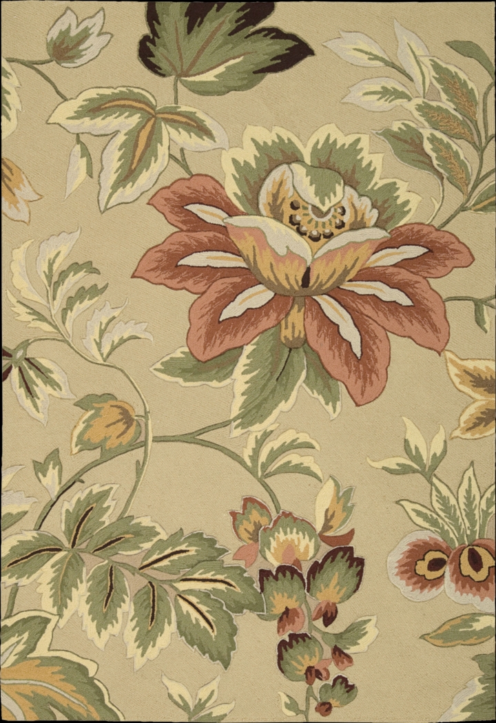 Floral Blooms Beige 8' x 10'6 Rug - Thumbnail - Image 1