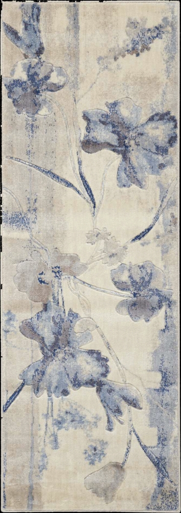 Floral Dreams Blue 2'3 x 8' Rug - Thumbnail - Image 1