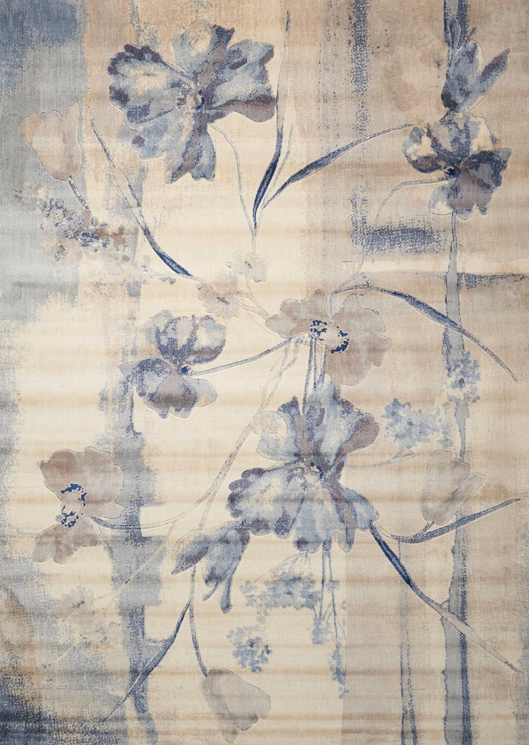 Floral Dreams Blue 5' x 8' Rug - Thumbnail - Image 1