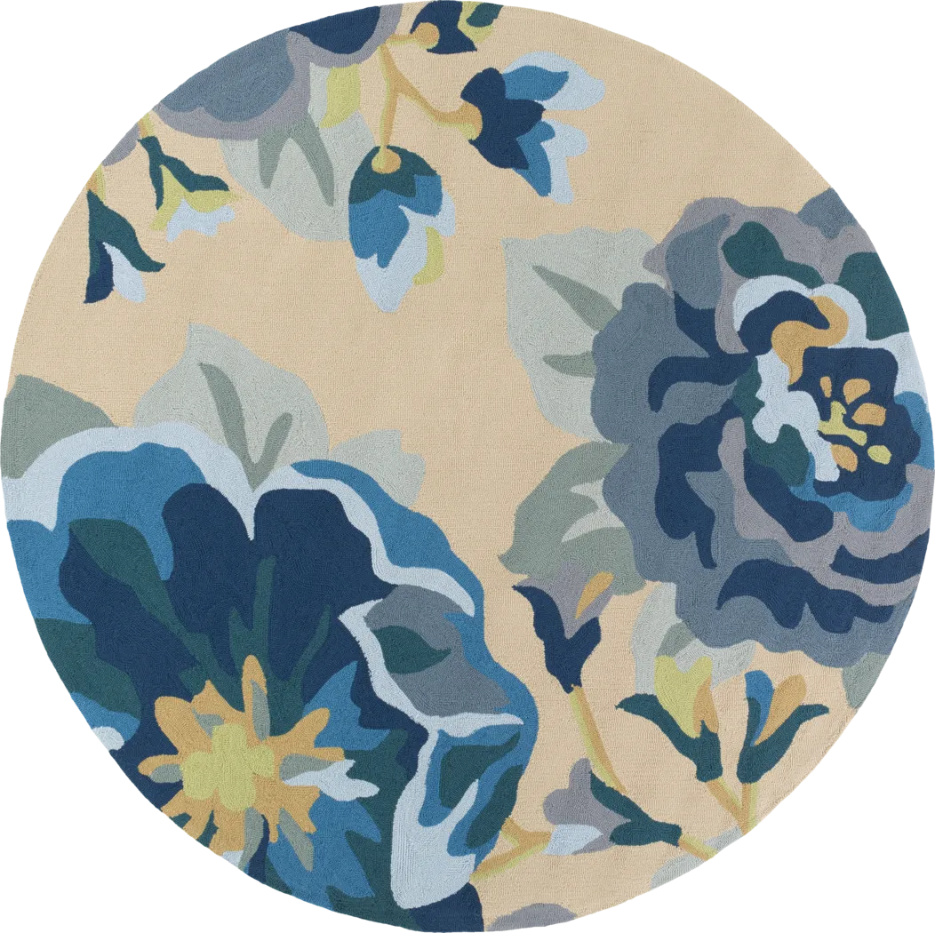 Florin Sapphire 8' Round Indoor/Outdoor Rug - Thumbnail - Image 1