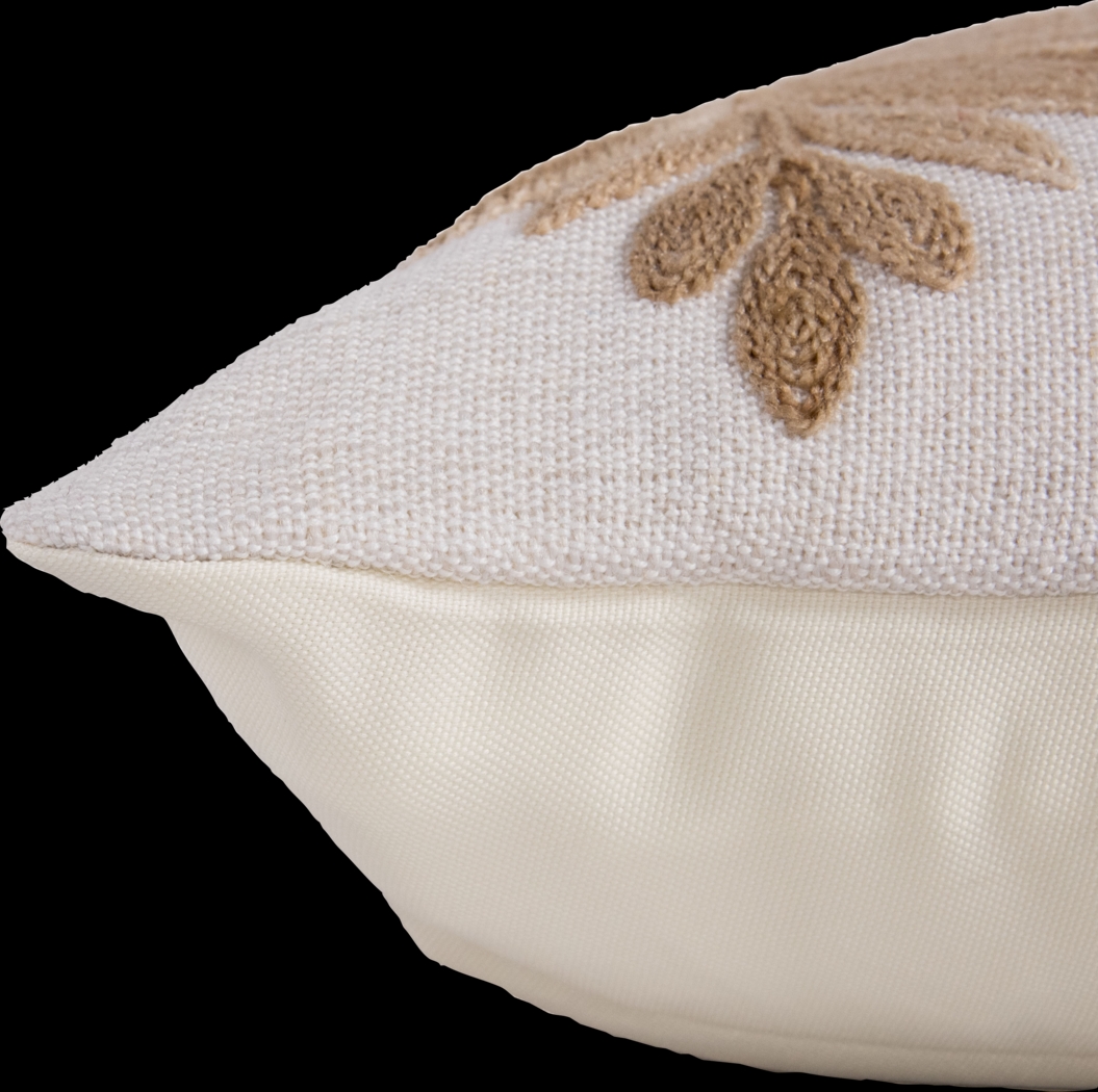Floris Tan Indoor/Outdoor Accent Pillow - Thumbnail - Image 3