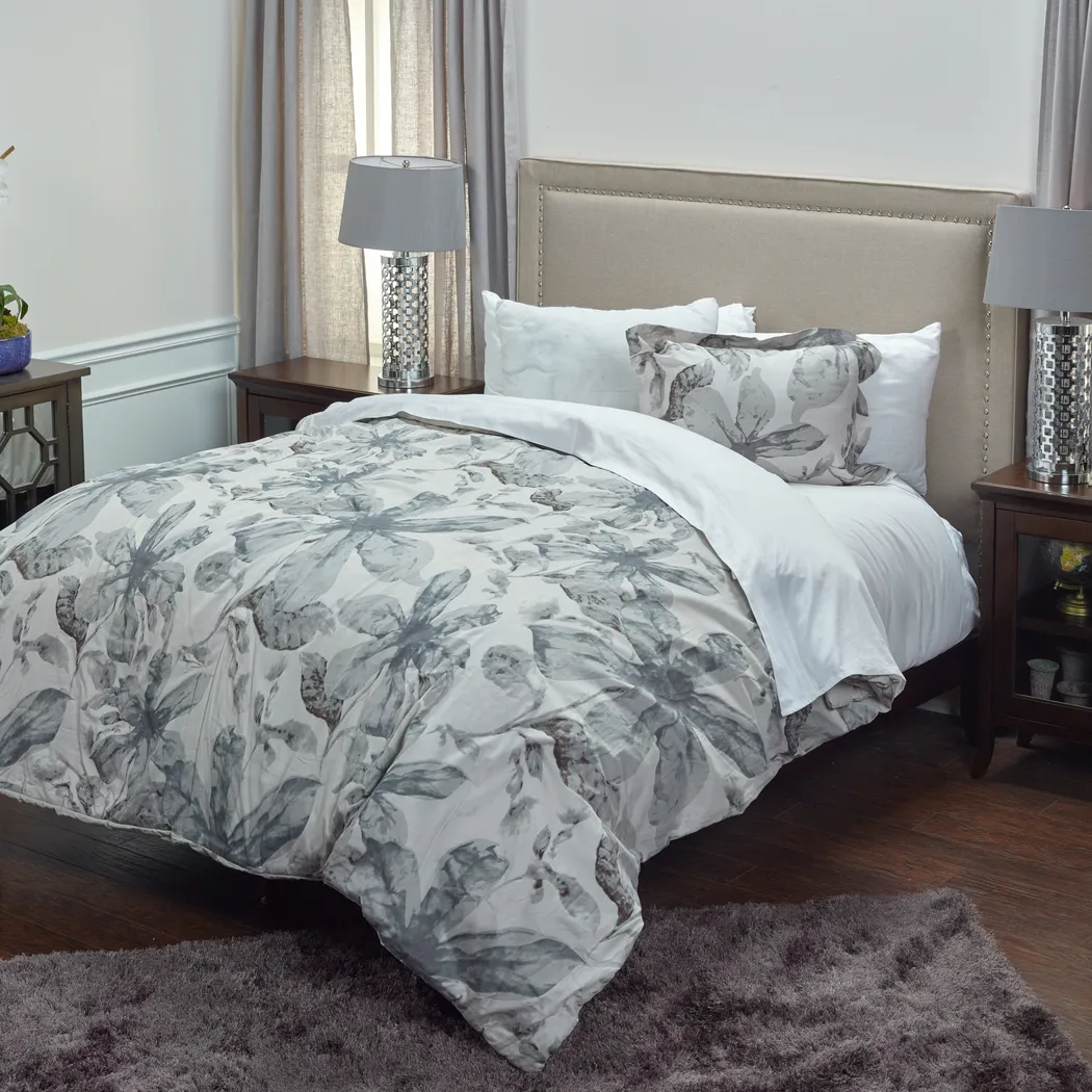 Florita Ivory 3 Pc Queen Comforter Set - Thumbnail - Image 1