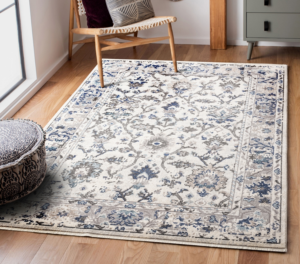 Florrie Silver 5' x 7'4 Rug - Thumbnail - Image 2