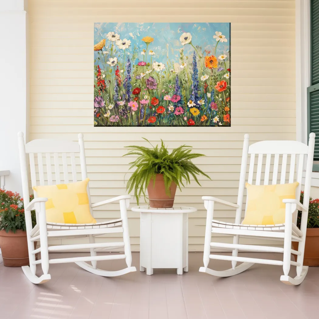 Flourishing Fields Multi Indoor/Outdoor Wall Art - Thumbnail - Image 2