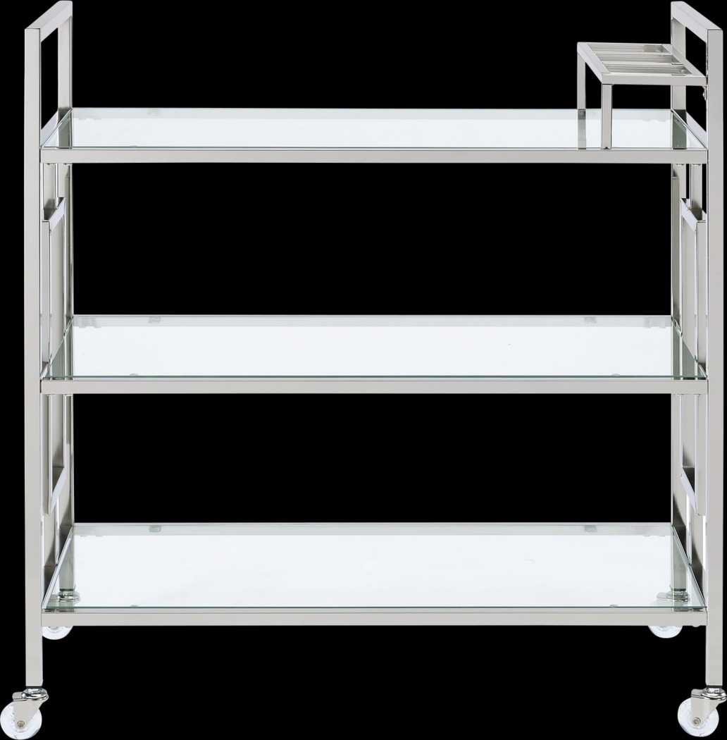 Flournoy Chrome Bar Cart - Thumbnail - Image 2